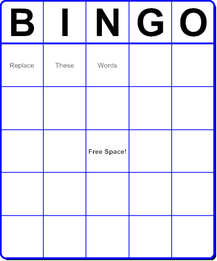 Make your own bingo cards printable free